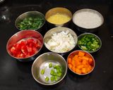 A picture of step 1 of Kathiyawadi Masala Khichdi.