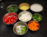 A picture of step 1 of Kathiyawadi Masala Khichdi.