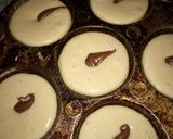 A picture of step 3 of Nutella stuffed mini pan cake.