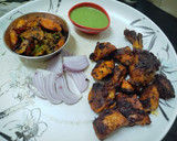 சிக்கன் தந்தூரி டிக்கா(chicken tandoori recipe in tamil) ரெசிபி ஸ்டேப் 5 புகைப்படம்
