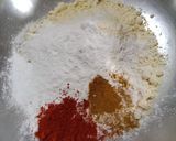 A picture of step 1 of Alu vadi (colacasia leaves fritters).