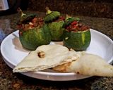 A picture of step 8 of Stuffed Round Zucchini.