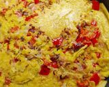 Savanyúkáposztás, paprikás vegán omlett recept fázis 2 fotója