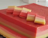A picture of step 6 of Pink Cream Cheese Layer Cake.