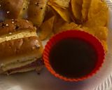 A picture of step 2 of French dip sliders.