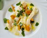 Une image de l'étape 4 de Ceviche de cabillaud à la sauge, citron confit et huile vanillée.