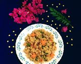 A picture of step 10 of Rava Upma.