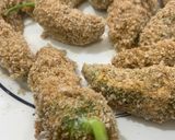 A picture of step 6 of Peri bites with leftover dinner chicken.