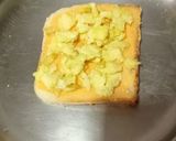 A picture of step 3 of Cheesy Scrambled Egg Sandwich With Black Tea.