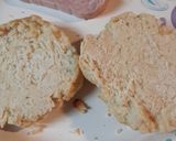 A picture of step 1 of Refried Biscuit Sandwich.