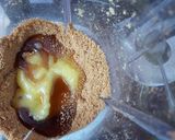 A picture of step 8 of Chick pea and banana pancakes with peanut butter spread.