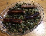 Une image de l'étape 7 de Saucisses de Toulouse grillées courgette épicée et herbes aromatiques.