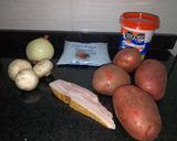 Foto del paso 1 de la receta: Papas a la crema 🥔 con panceta y champiñones