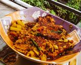 A picture of step 4 of Omelette curry with potatoes.