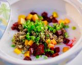 Hình bước làm 1 của món Cháo bò đậu hà lan