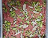 A picture of step 4 of Pistachio cashew burfi.