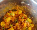 फ्रोजन मटर बड़ी की सब्जी रेसिपी चरण 3 फोटो