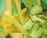 A picture of step 2 of PineAvoNana Smoothie.