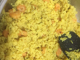 Arroz con camarones estilo hindu