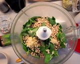 A picture of step 2 of Basil pesto.