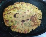 A picture of step 4 of Makki ki roti methi wali.