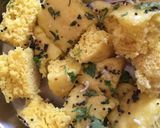 A picture of step 3 of Khaman dhokla.