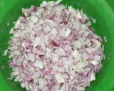 A picture of step 1 of Onion poha.