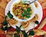 A picture of step 8 of One pot green moong dal khichdi masala khichdi.