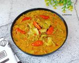 Foto langkah ke 6 dari resep Sayur Pedas Jantung Pisang Bunga Pepaya.