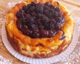 Foto del paso 14 de la receta Tarta de queso con moras y coulis con base de galletas