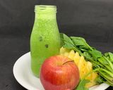 Hình bước làm 1 của món Eat clean - D18: Sinh tố bó xôi - Chả giò chay - Salad trứng chiên