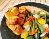 烤箱料理｜法式吐司烤鮭魚蔬菜的食譜步驟5照片