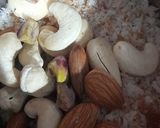 A picture of step 1 of Kesar Pista Matka Kulfi.