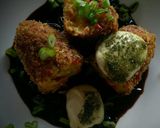 Foto del paso 15 de la receta: CROQUETAS Españolas al Alioli y Cilantro🌿en cama de Cebolla...!
