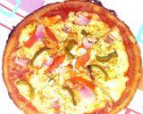 A picture of step 5 of Makke ka pizza.