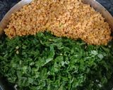 A picture of step 1 of Dal Palak.