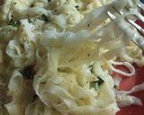 A picture of step 6 of Rice Fettuccine Pasta in Alfredo sauce.