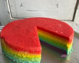 Foto langkah ke 9 dari resep Rainbow Cake.