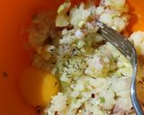 A picture of step 7 of "loaded" stuffed potato skins.