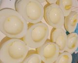 A picture of step 2 of Spiced Deviled eggs.