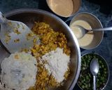 A picture of step 2 of Corn and Raisin Gullak.