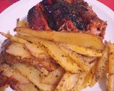 Foto del paso 4 de la receta: Bondiola a la mostaza y miel, con guarnición de papas crocantes