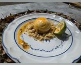 Foto del paso 20 de la receta: “Otoño en Noviembre”Mousse de maracúya con salsa de maracúya y masa quebrada