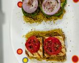 A picture of step 7 of Open Grilled Paneer and Cheesy Corn Maggi Sandwich.