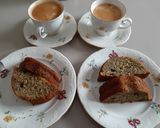 A picture of step 6 of Banana Cake with poppy seeds.