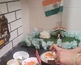 तिरंगा भाखरी पिज़्ज़ा रेसिपी चरण 3 फोटो