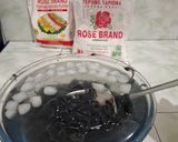 Foto langkah ke 7 dari resep Dawet Ireng Anti Gagal🖤 Hitam Pekat, Gurih, Creamy.
