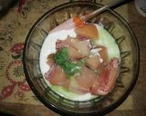 A picture of step 1 of Chicken 65.