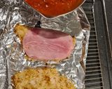 A picture of step 5 of Oven-baked Chicken Parmigiana with 🍅 pasta.
