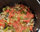 A picture of step 2 of Minestrone soup.